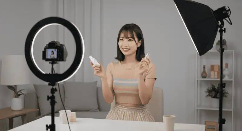 A. 顔出し実演型