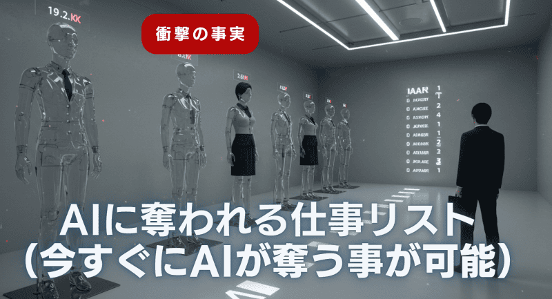 2025年最新版　「AIに奪われる仕事リスト」の衝撃的ランキング