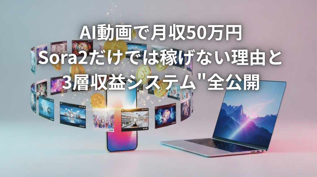 AI動画で月収50万円Sora2だけでは稼げない理由と3層収益システム"全公開