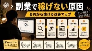 副業で稼げない原因は才能じゃない｜0円から抜ける改善マップ