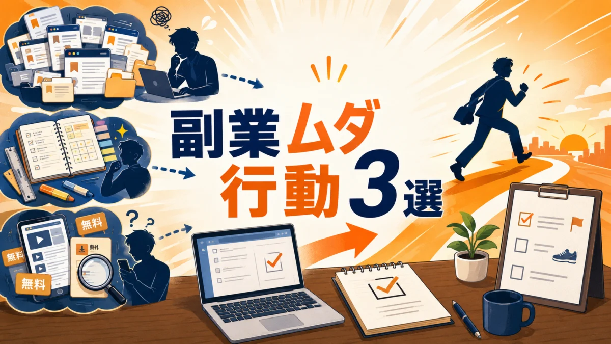 副業ムダ行動3選 アイキャッチ