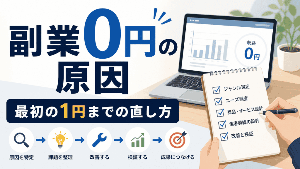 副業0円の原因 最初の1円までの直し方