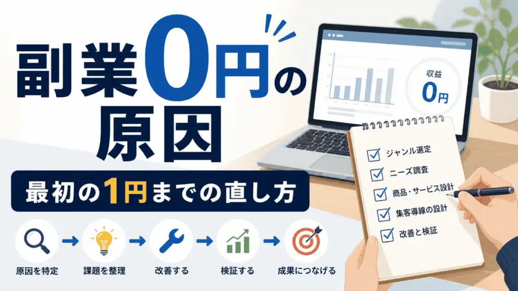 副業0円の原因 最初の1円までの直し方