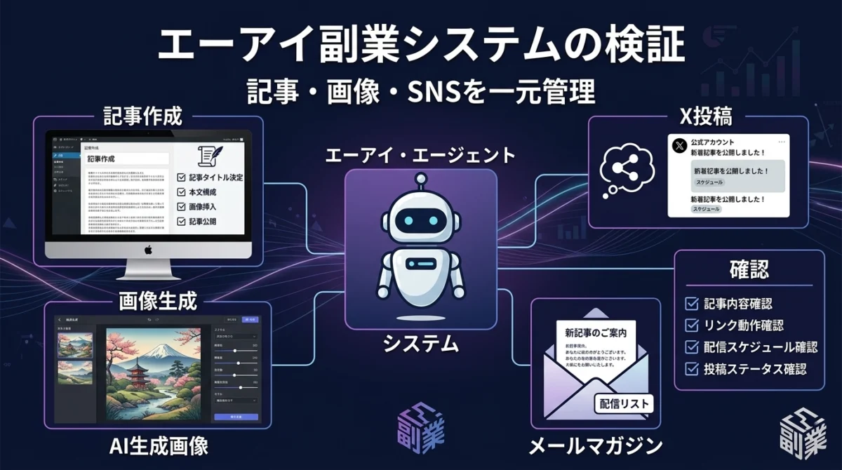 記事・画像・SNSまで一元管理するAI副業システム