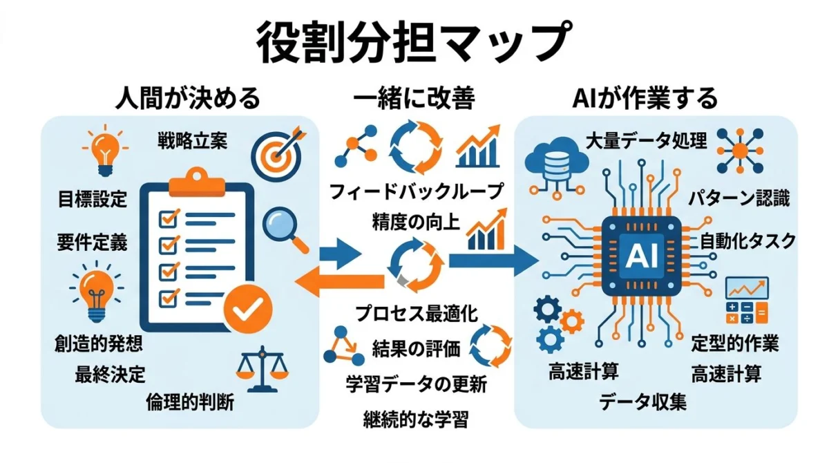 人間とAIエージェントの役割分担マップ