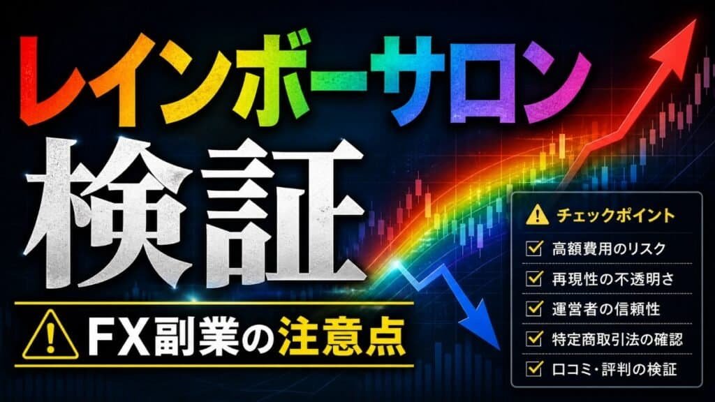 レインボーサロン 検証 FX副業の注意点