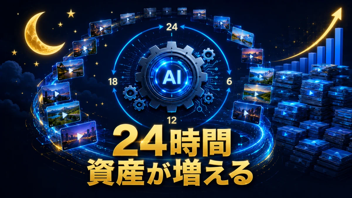 FBSオートメーションで24時間コンテンツ資産が増え続ける図解