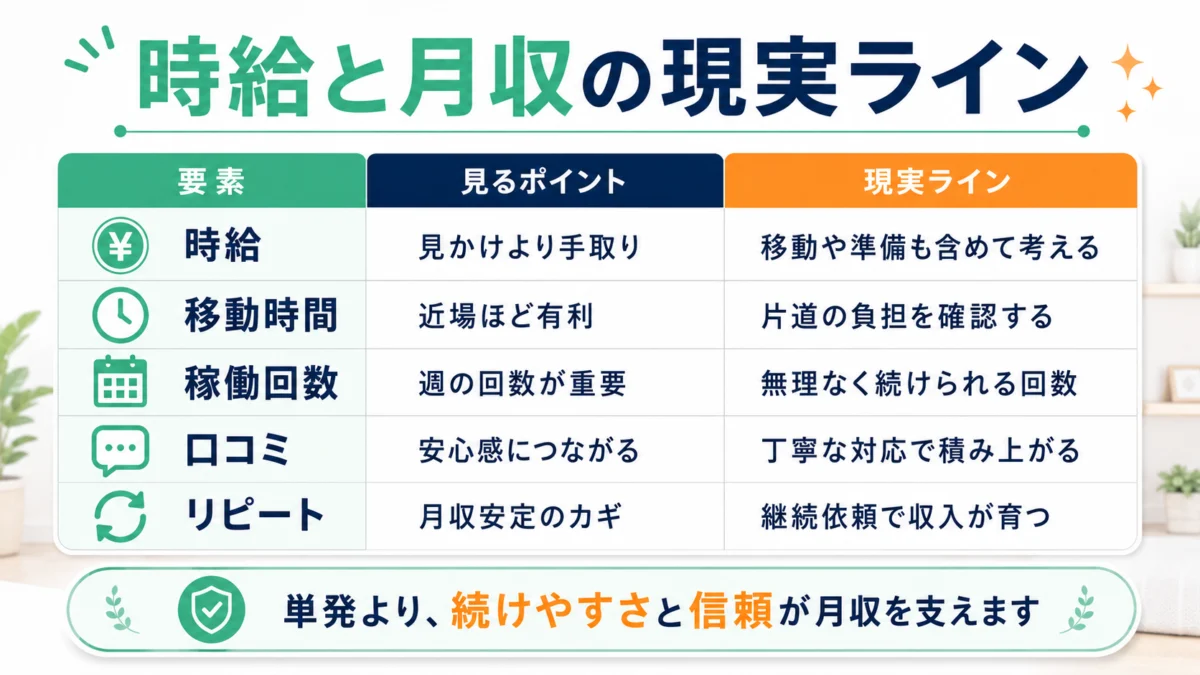時給と月収の現実ライン