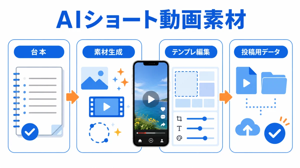 ④ AIショート動画の素材｜1本2,000円〜の動画提供